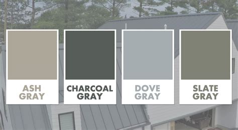 light gray house dark gray metal roof|metal roof colour chart.